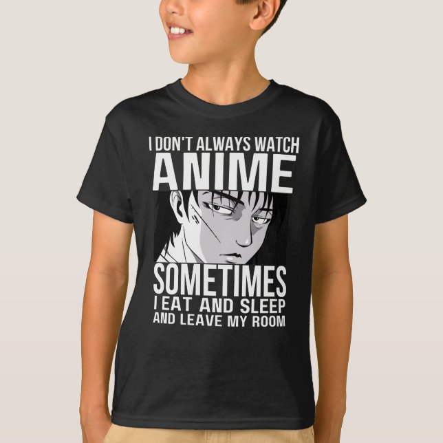 T-shirt Je ne regarde pas toujours Anime Anime Merch Avers (Devant)