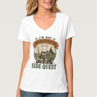 T-shirt Je ne remets pas à plus tard Chevalier Lapin Quête