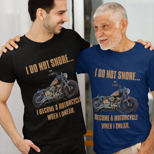 T-shirt "Je ne ronfle pas." Blague drôle de moto, blagues