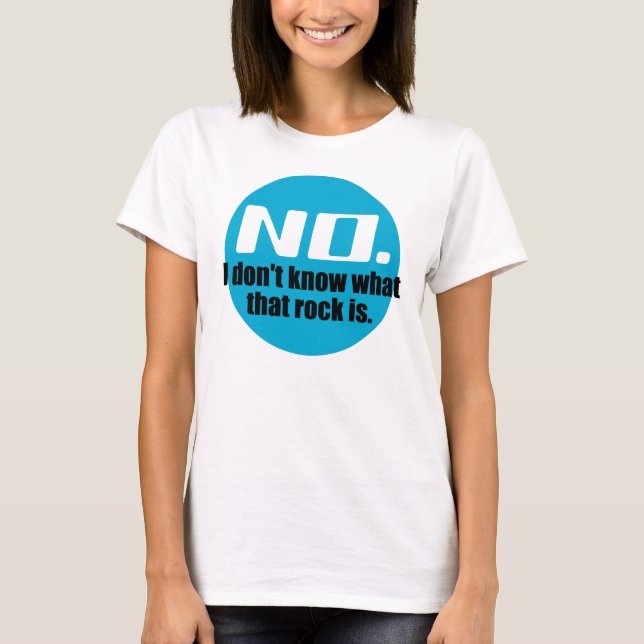 T-shirt Je ne sais pas ce qu'est ce rocher (bleu) (Devant)