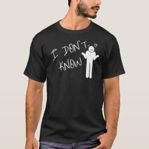 T-shirt Je ne sais pas la main tiré hausser Hommes femmes