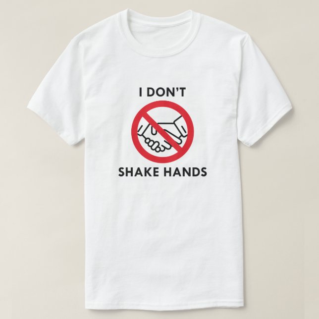 T-shirt Je ne serre pas la main (Design devant)