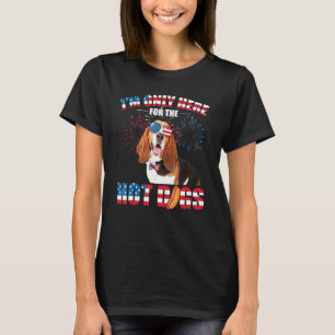 T-shirt Je ne suis ici que pour les Hot Dogs American Bass