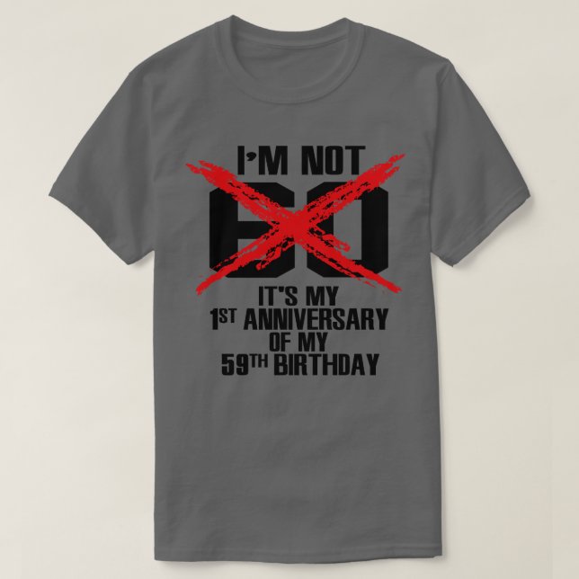 T-shirt Je ne suis pas 60 (Design devant)