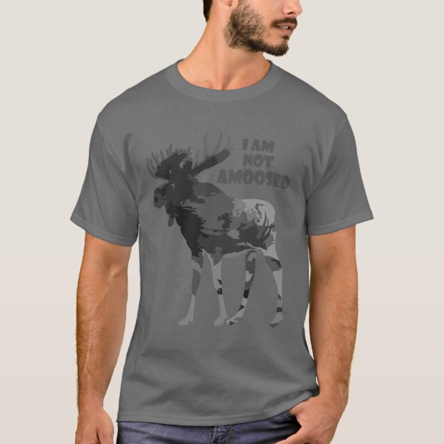 T-shirt Je ne suis pas amusé Amusant Moose Citation T-shir (Devant)