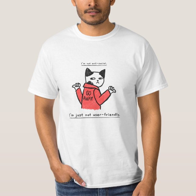 T-shirt Je ne suis pas anti-social, je ne suis juste pas c (Devant)