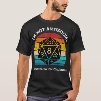 T-shirt Je ne suis pas antisocial, j'ai roulé bas sur Char