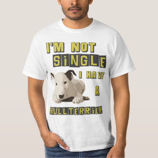 T-shirt Je ne suis pas célibataire, j'ai un bull-terrier