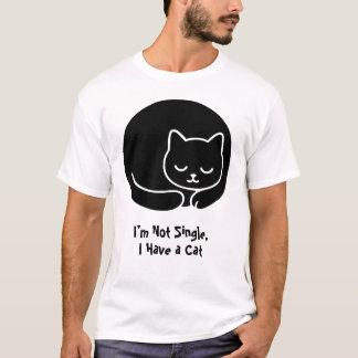 T-shirt Je ne suis pas célibataire, j'ai un chat