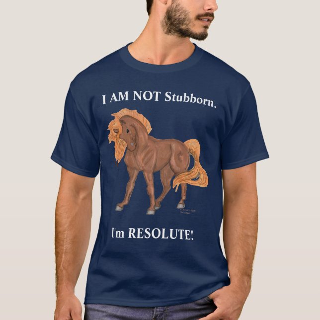 T-shirt JE NE SUIS PAS cheval têtu (Devant)