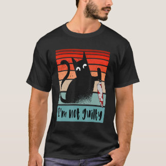 T-shirt Je ne suis pas coupable Innocent Chat avec un cout