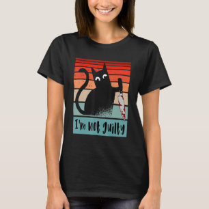 T-shirt Je ne suis pas coupable Innocent Chat avec un cout