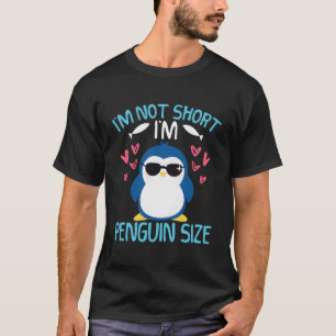 T-shirt Je Ne Suis Pas Court Je Suis Penguin Lunettes De S