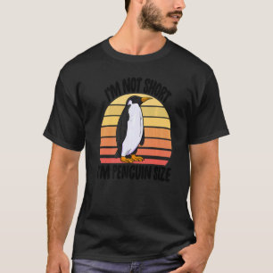 T-shirt Je ne suis pas court Je suis Penguin Size Men Peng