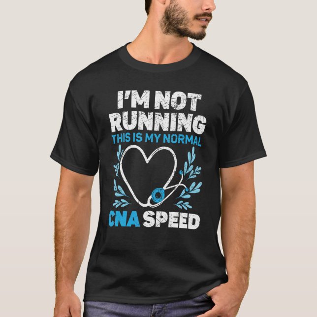 T-shirt Je ne suis pas en cours d'exécution C'est mon trav (Devant)