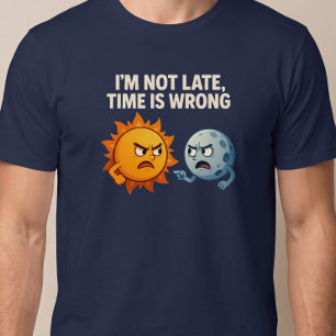 T-shirt Je ne suis pas en retard, l'heure est fausse