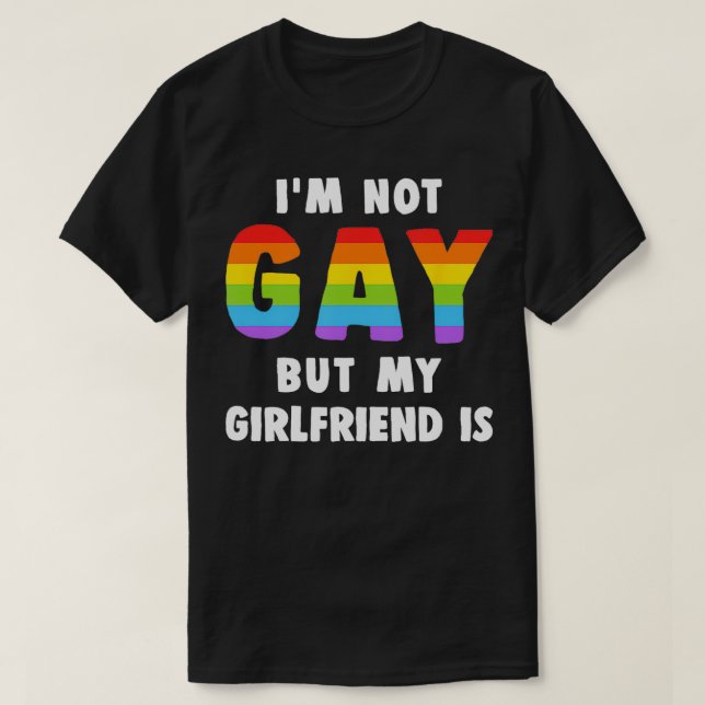 T-shirt Je Ne Suis Pas Gay, Mais Ma Fille Est Lesbienne Pr (Design devant)