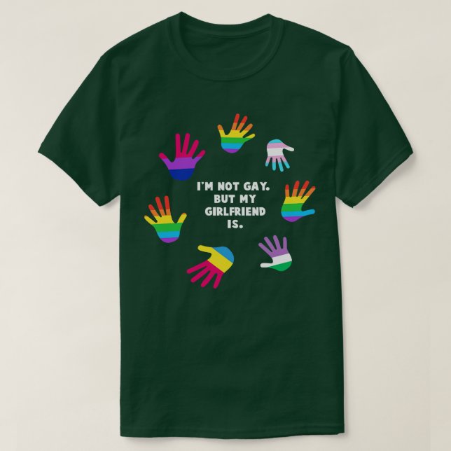 T-shirt Je Ne Suis Pas Gay Mais Ma Fille Est Une Gay pride (Design devant)