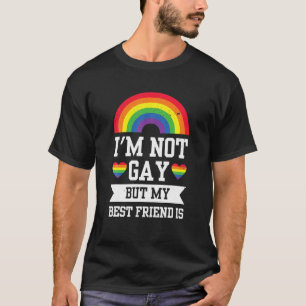 T-shirt Je ne suis pas gay, mais mes amis c'est drôle Rain