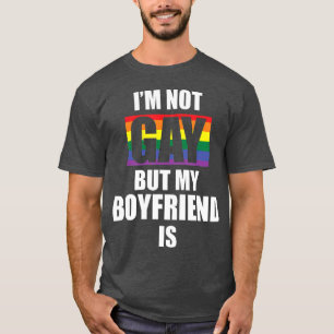 T-shirt Je Ne Suis Pas Gay Mais Mon Petit-Ami Est Drôle LG