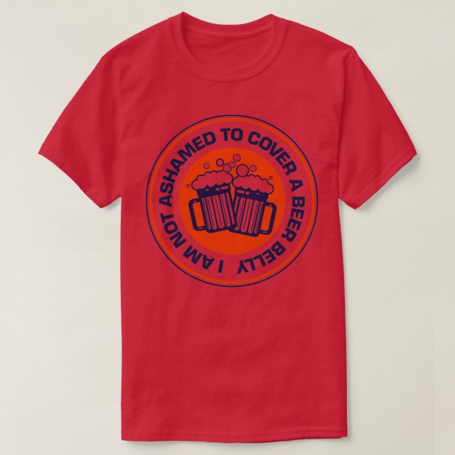 T-shirt Je ne suis pas gêné de mon bedon (Design devant)