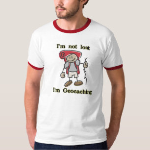 T-shirt "Je ne suis pas" graphique perdu de Geocaching