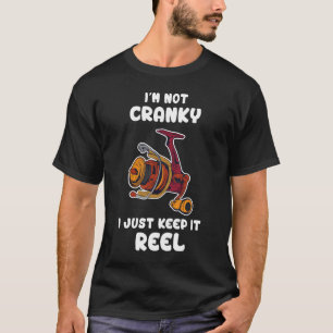 T-shirt Je ne suis pas grincheux, je garde la pêche drôle 