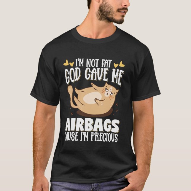 T-shirt Je ne suis pas gros Dieu m'a donné des sacs gonfla (Devant)