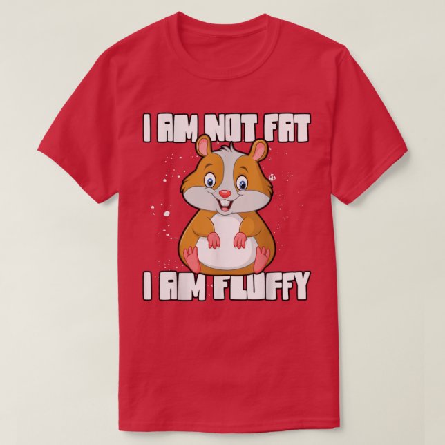 T-shirt Je ne suis pas gros je suis Fluffy Guinea Pig (Design devant)
