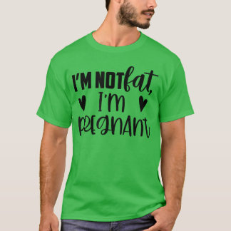 T-shirt Je ne suis pas grosse, je suis enceinte garçon vin