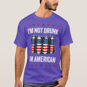 T-shirt Je ne suis pas ivre, je suis américain, drôle du 4