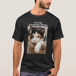 T-shirt Je ne suis pas Lazy Chat Mème Pet 1
