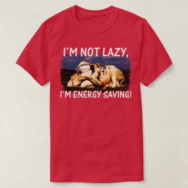 T-shirt Je Ne Suis Pas Lazy Im Économie D'Énergie Amateurs (Design devant)