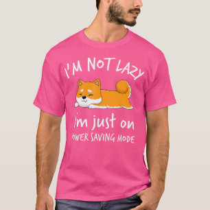 T-shirt Je Ne Suis Pas Lazy Shiba Inu Shirt Loafer Chien L