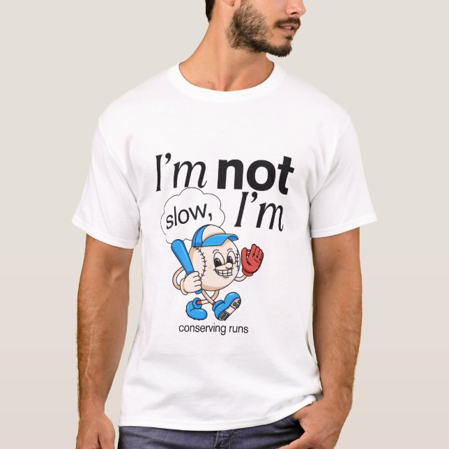 T-shirt Je ne suis pas lent, je garde les courses (Devant)