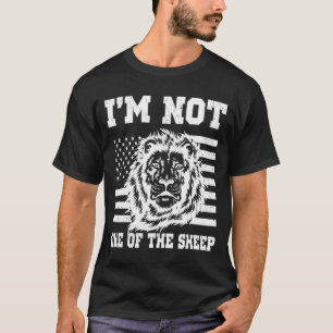 T-shirt Je ne suis pas l'un des Sheep American Flag Patrio