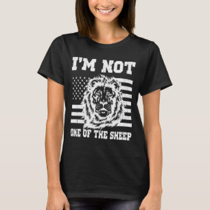 T-shirt Je ne suis pas l'un des Sheep American Flag Patrio