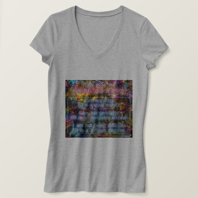 T-shirt Je ne suis pas ma maladie rhumatoïde (Design devant)