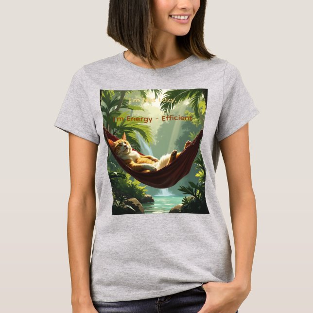 T-shirt Je ne suis pas paresseux, je suis économe en énerg (Devant)