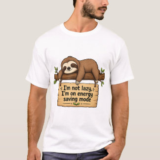 T-shirt Je ne suis pas paresseux, je suis en mode d'économ
