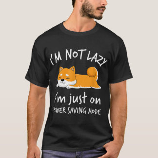 T-shirt Je ne suis pas paresseux Shiba Inu Shirt Loafer Ch