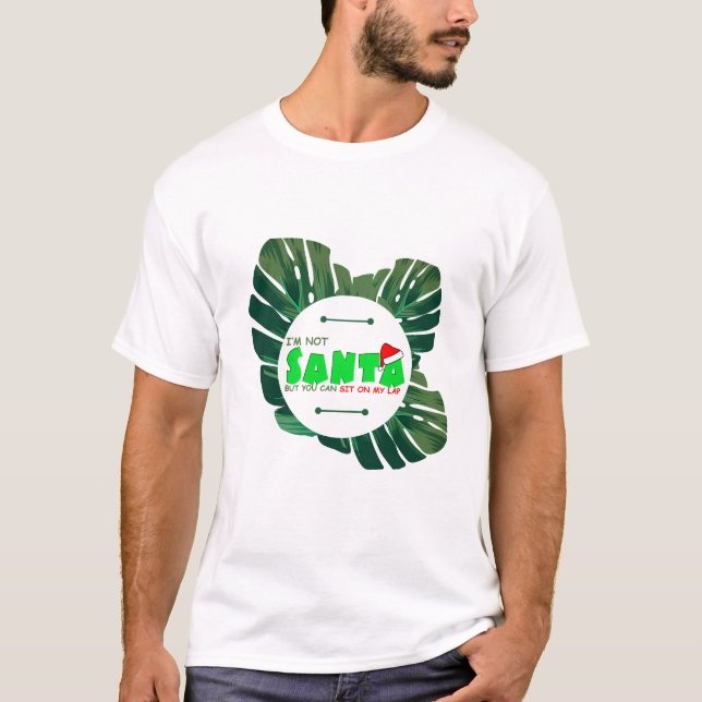 T-shirt Je ne suis pas Père Noël avec les Plantes de Monst (Devant)