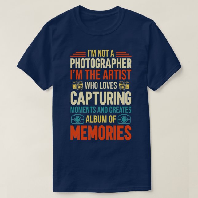 T-shirt Je Ne Suis Pas Photographe (Design devant)