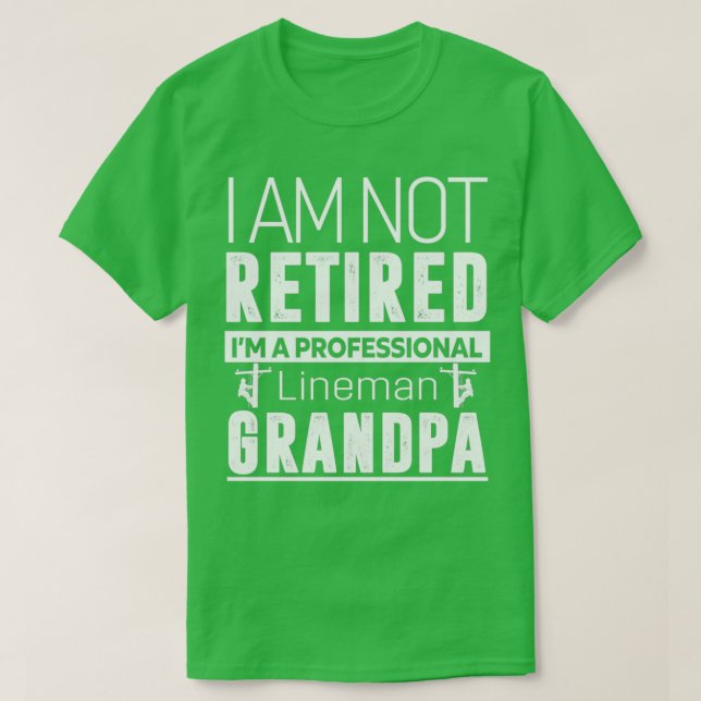T-shirt Je ne suis pas retraité de grand-père (Design devant)