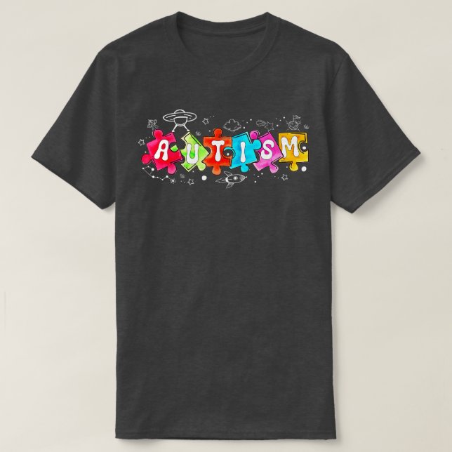 T-shirt Je Ne Suis Pas Seulement Étrange Je Suis Autiste D (Design devant)