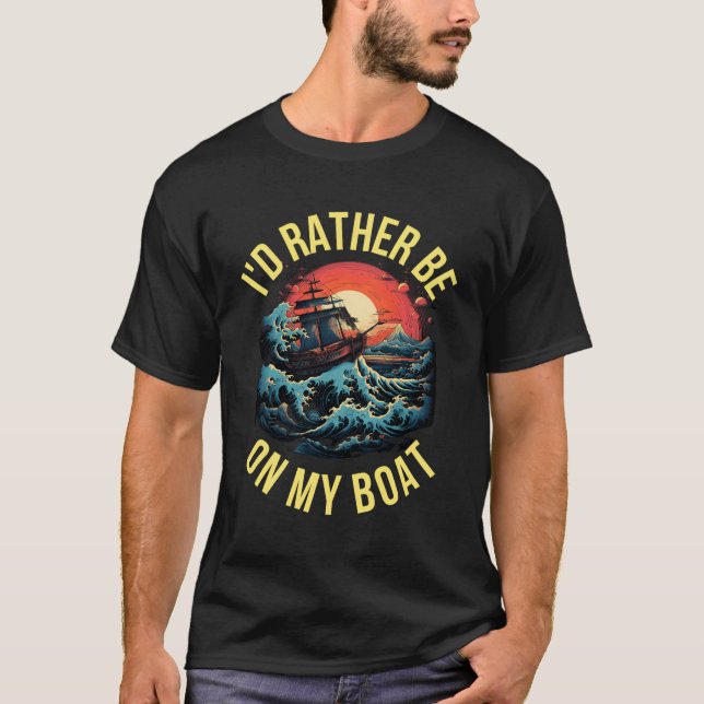 T-shirt Je Ne Suis Pas Sur Mon Bateau (Devant)