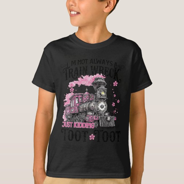 T-shirt Je Ne Suis Pas Toujours Une Épave De Train, Juste  (Devant)
