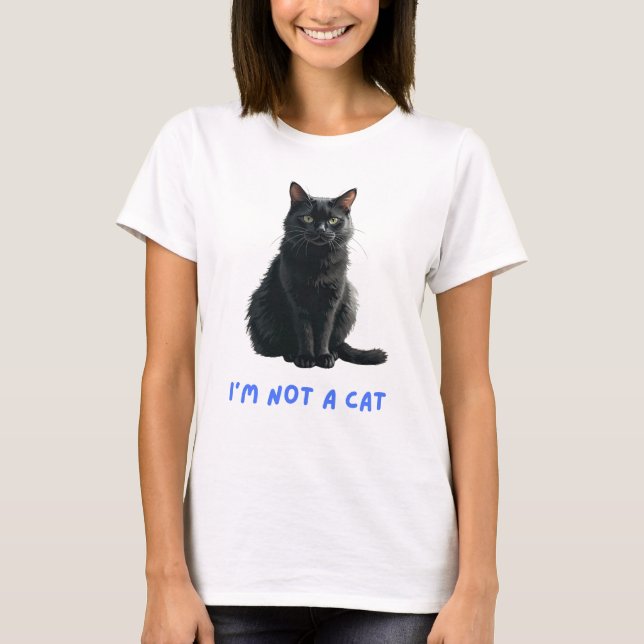 T-shirt Je ne suis pas un chat (Devant)
