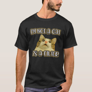 T-shirt Je ne suis pas un chat, c'est un filtre Vidéo vir