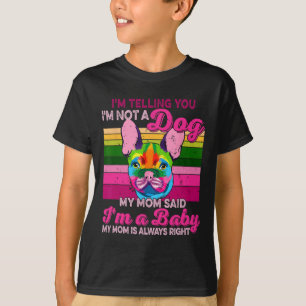 T-shirt Je ne suis pas un chien Je suis un chien